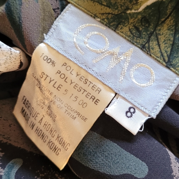 VINTAGE Sheer Plant Print Shirt - Picture 4 of 4